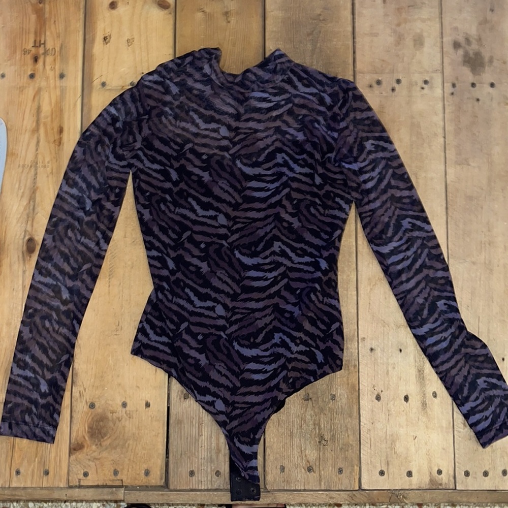 Animal print body suit